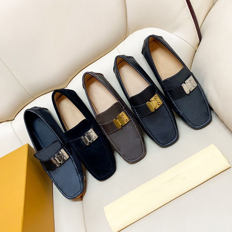 2021 Classics Men Loafer shoes Hockenheim Moccasins Dress Shoes flat Canvas Real Lambskin Loafers Luxury cap toe Fashion casual shoe 306
