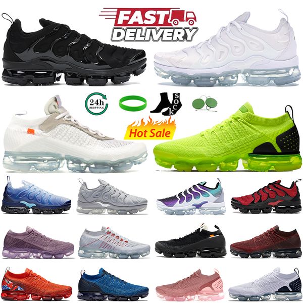 Designer Tns Plus running shoes men womens Breathable sneakers Triple Black Cool Grey University Red Grape Walking Outdoor fashion Sports mens Trainers size 36-47