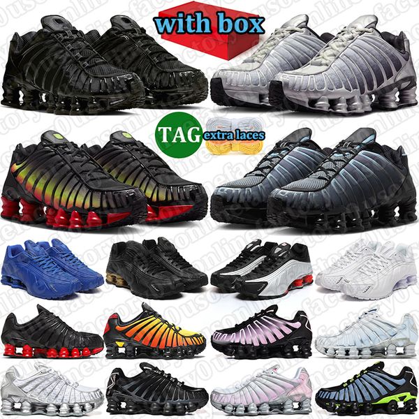 with box r4 designer running shoes men women breathable sneakers outdoor durable trainers comfortable sports shoe Triple Black White Metallic Silver Grey