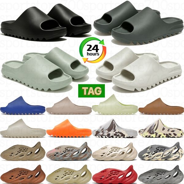 Designer sandals Men Women slippers Summer slides yeezyslidez Black Onyx Cream Slate Marine Foam runner sandals MX Sand Grey Stone Sage Vermilion Durable EUR 36-47