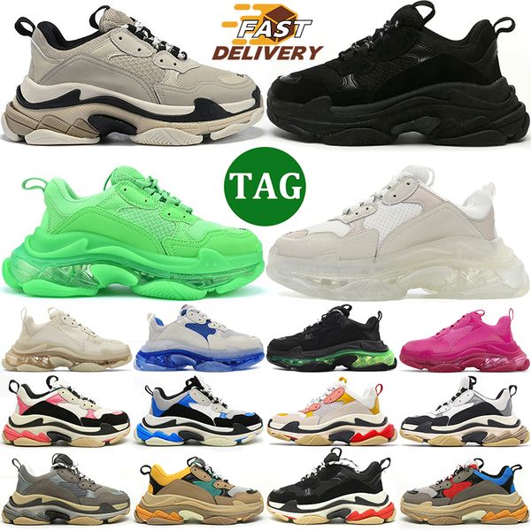 Designer shoes men women casual shoe platform sneakers chunky triple black white Multi beige men trainers Tennis outdoor jogging walking