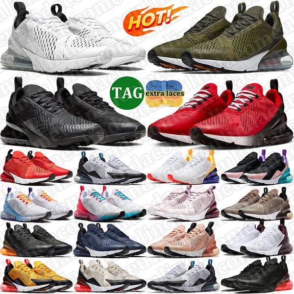 free shipping 270 men women running shoes outdoor lightweight trainers jogging walking mens comfortable sports sneakers triple black Hot Punch