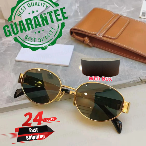 Fashion Luxury Designer Sunglasses Women Small Squeezed Frame Premium UV400 Polarized Sunglasses with box