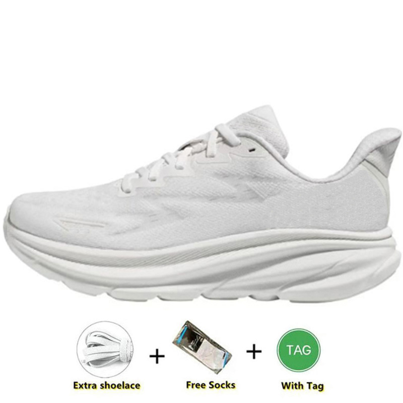 Designer Running shoes Bondi 8 Clifton 9 Men Women Sneakers Black White Bule Green Yellow Pink Anthracite hiking breathable outdoor Sports Trainers Eur 36-45