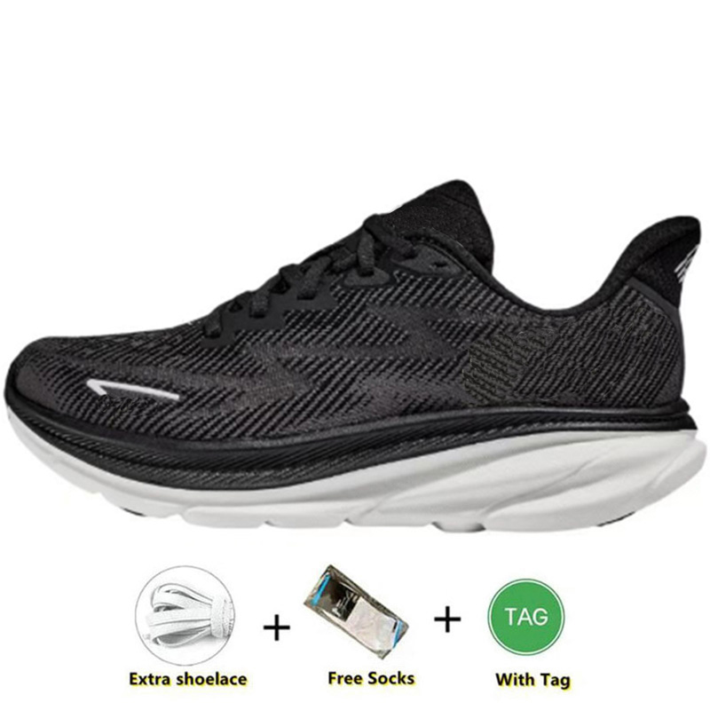 Designer Running shoes Bondi 8 Clifton 9 Men Women Sneakers Black White Bule Green Yellow Pink Anthracite hiking breathable outdoor Sports Trainers Eur 36-45
