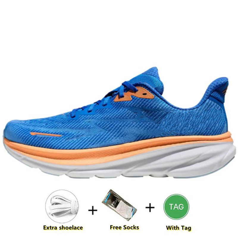 Designer Running shoes Bondi 8 Clifton 9 Men Women Sneakers Black White Bule Green Yellow Pink Anthracite hiking breathable outdoor Sports Trainers Eur 36-45